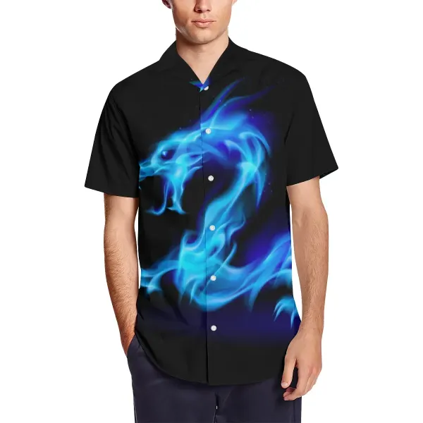 Men's Short Sleeve Shirt With Lapel Collar (Model T54)