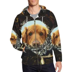 Men's All Over Print Full Zip Hoodie (Model H14) thumbnail 1