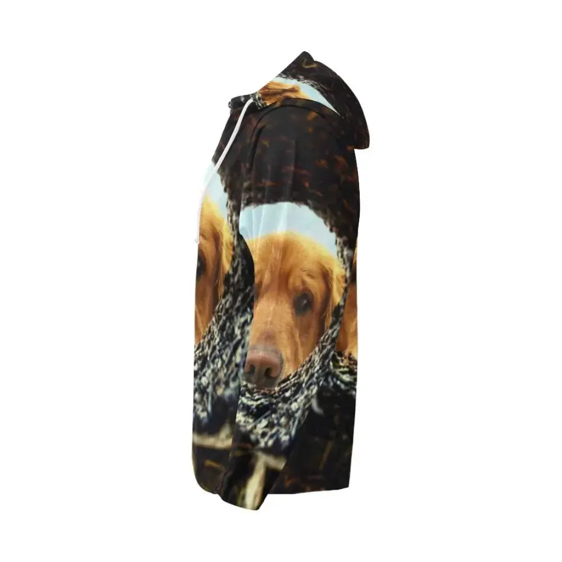 Men's All Over Print Full Zip Hoodie (Model H14) — photo 3