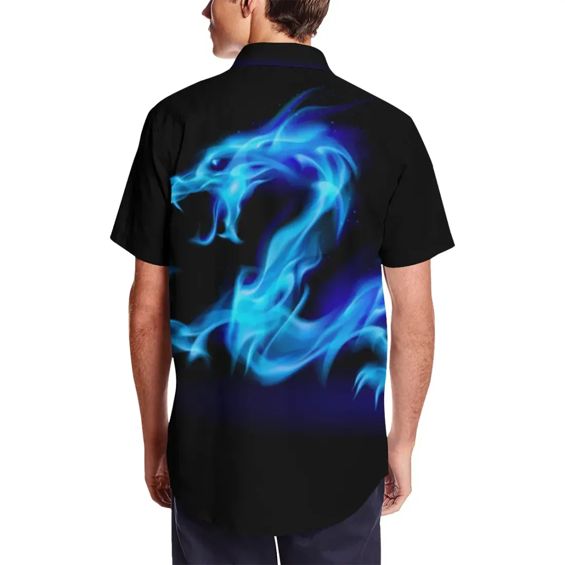 Men's Short Sleeve Shirt With Lapel Collar (Model T54) — photo 4