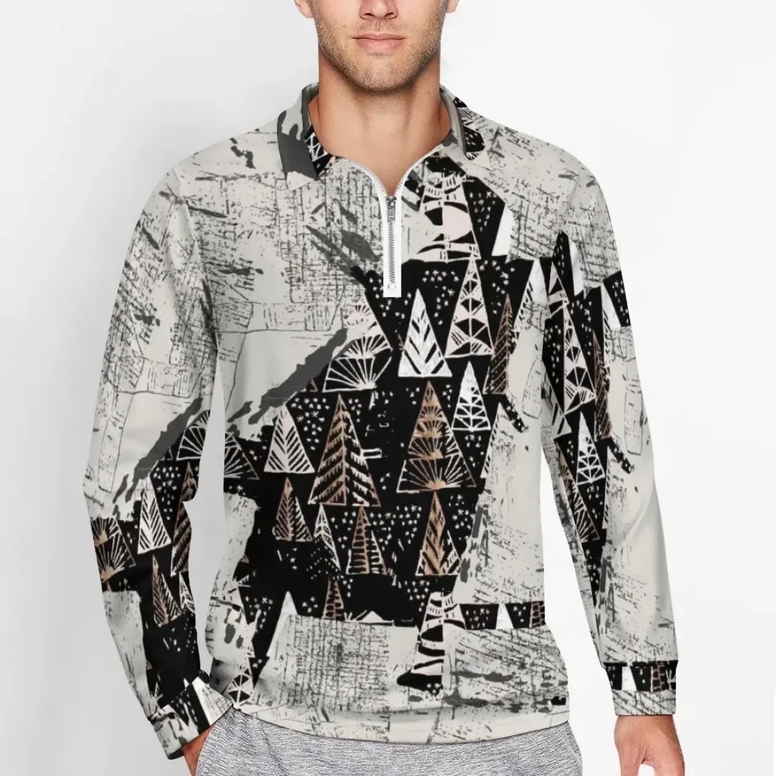 Long-Sleeve Zip Polo Shirt（RL）