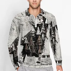 Long-Sleeve Zip Polo Shirt（RL） thumbnail 1