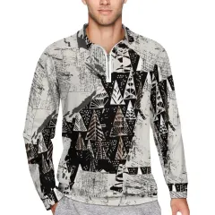 Long-Sleeve Zip Polo Shirt（RL） thumbnail 2