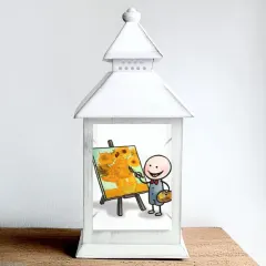 Personalised Photo Lantern, White Wooden Memory Light, Custom Picture Keepsake Home Decor thumbnail 2