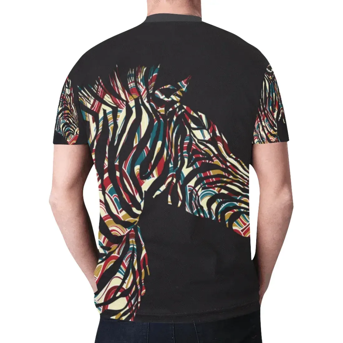Men's All Over Print Mesh T-shirt (Model T45) — photo 4