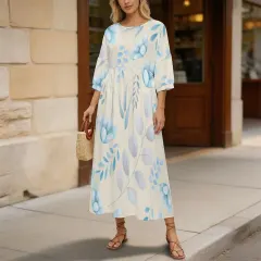 Women's Empire Waist Smock Dress thumbnail 1