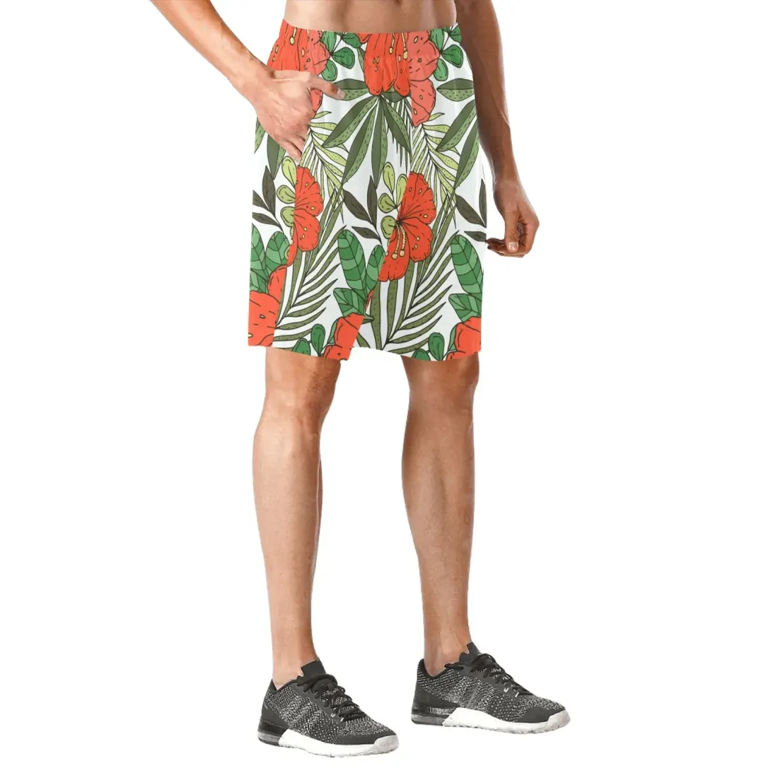 Men's All Over Print Elastic Beach Shorts (Model L20) — photo 2