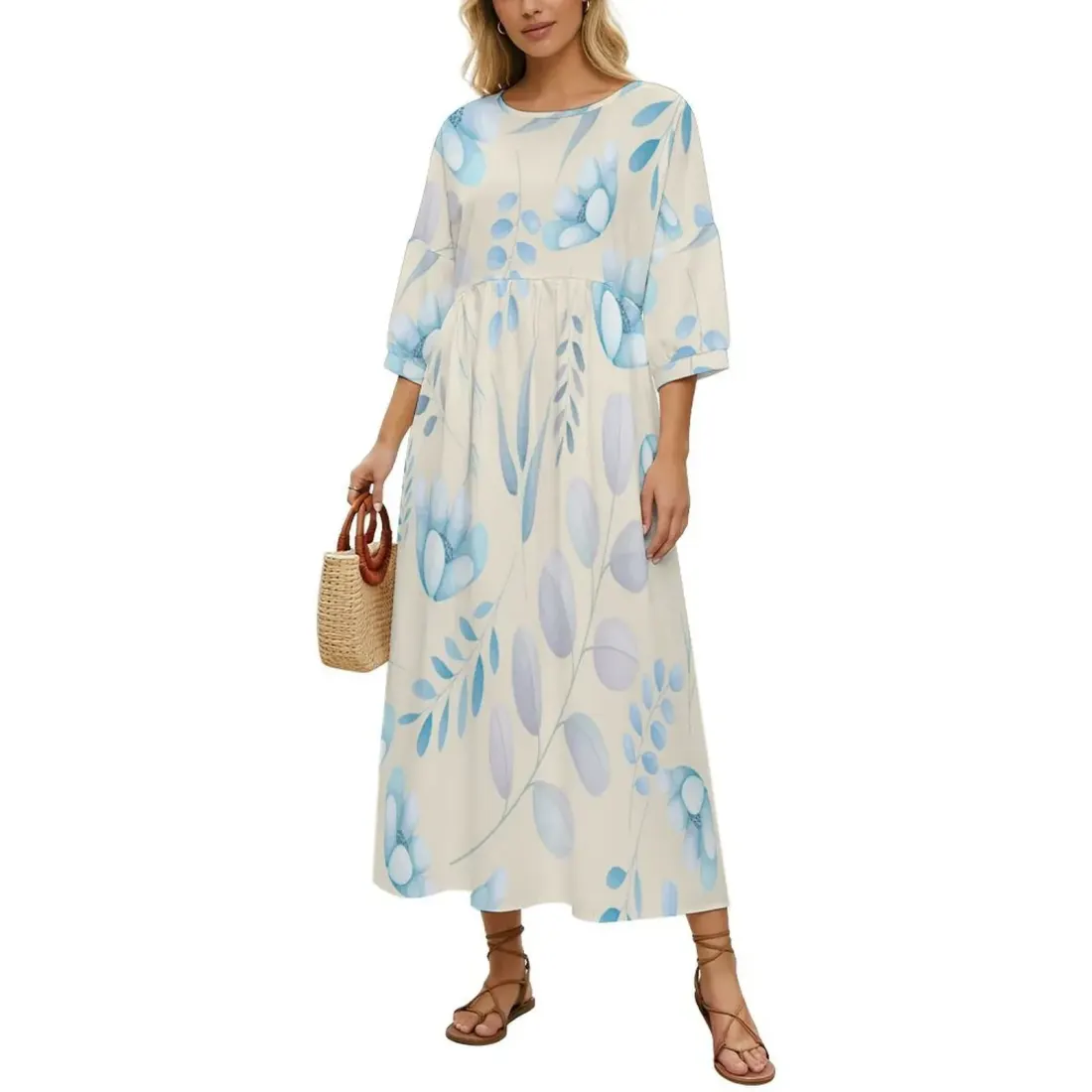 Women's Empire Waist Smock Dress — photo 2