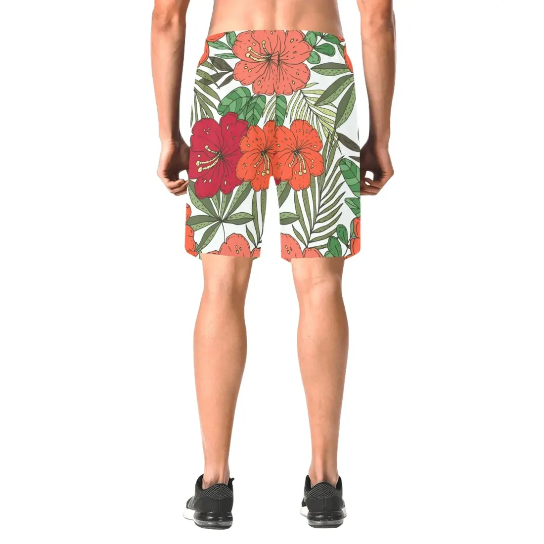 Men's All Over Print Elastic Beach Shorts (Model L20) — photo 3