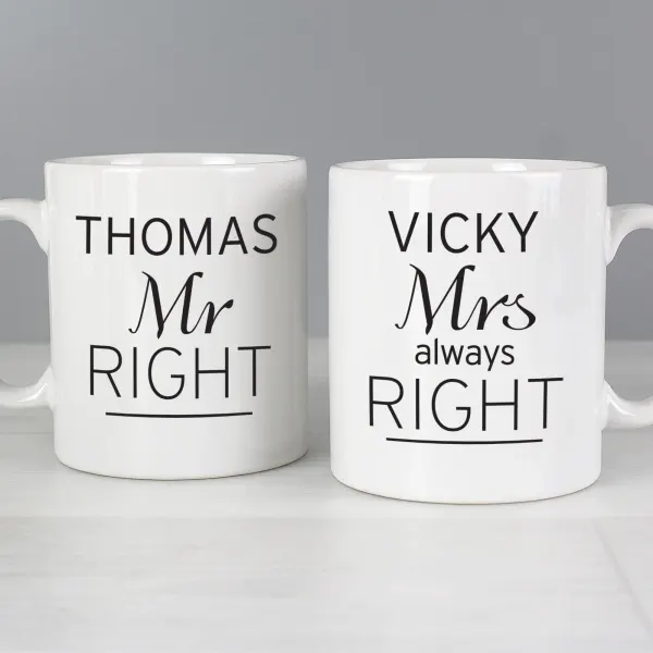 Personalised Anniversary Mug, Couple Coffee Cups, Custom Wedding Gift, Husband Wife Anniversary Present
