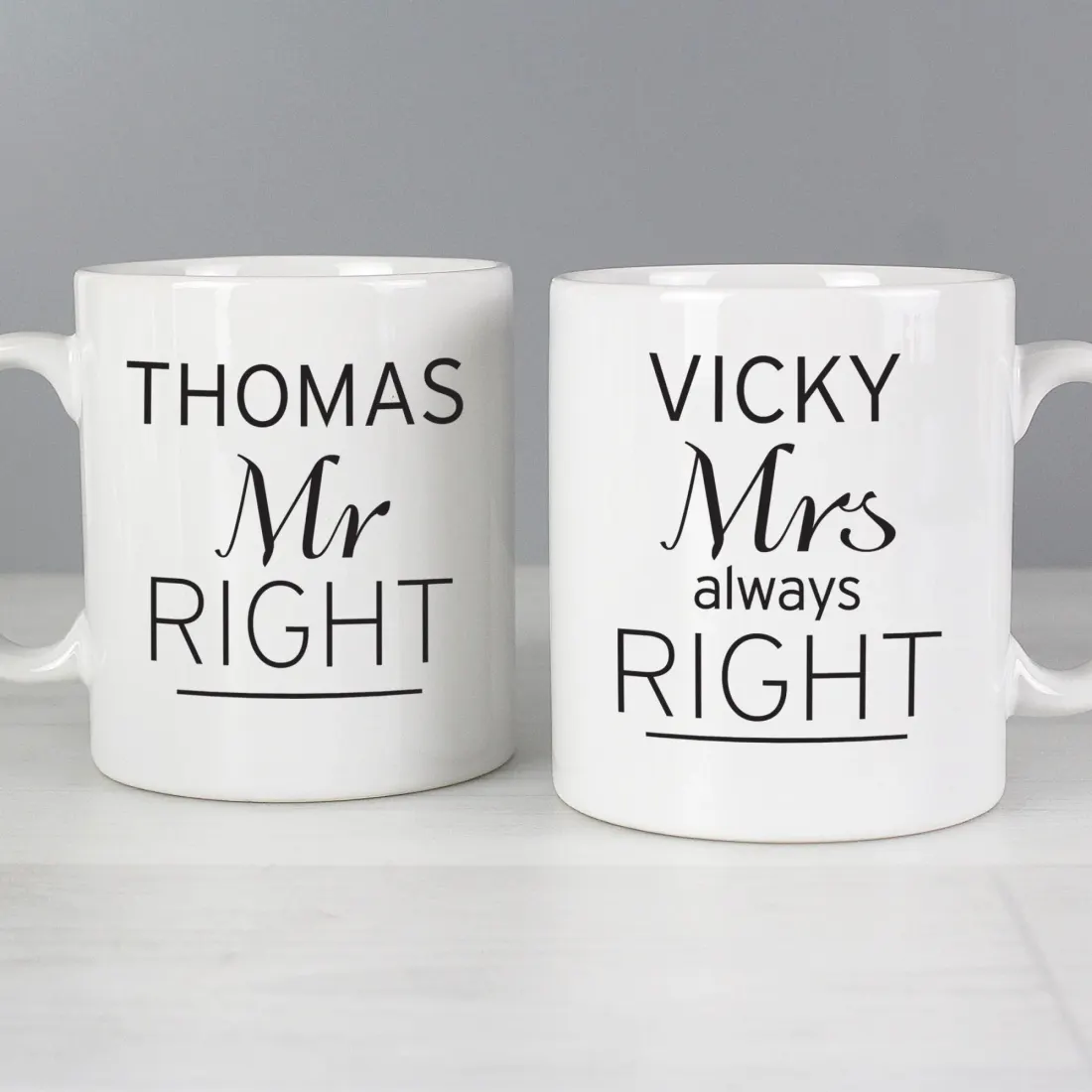 Personalised Anniversary Mug, Couple Coffee Cups, Custom Wedding Gift, Husband Wife Anniversary Present