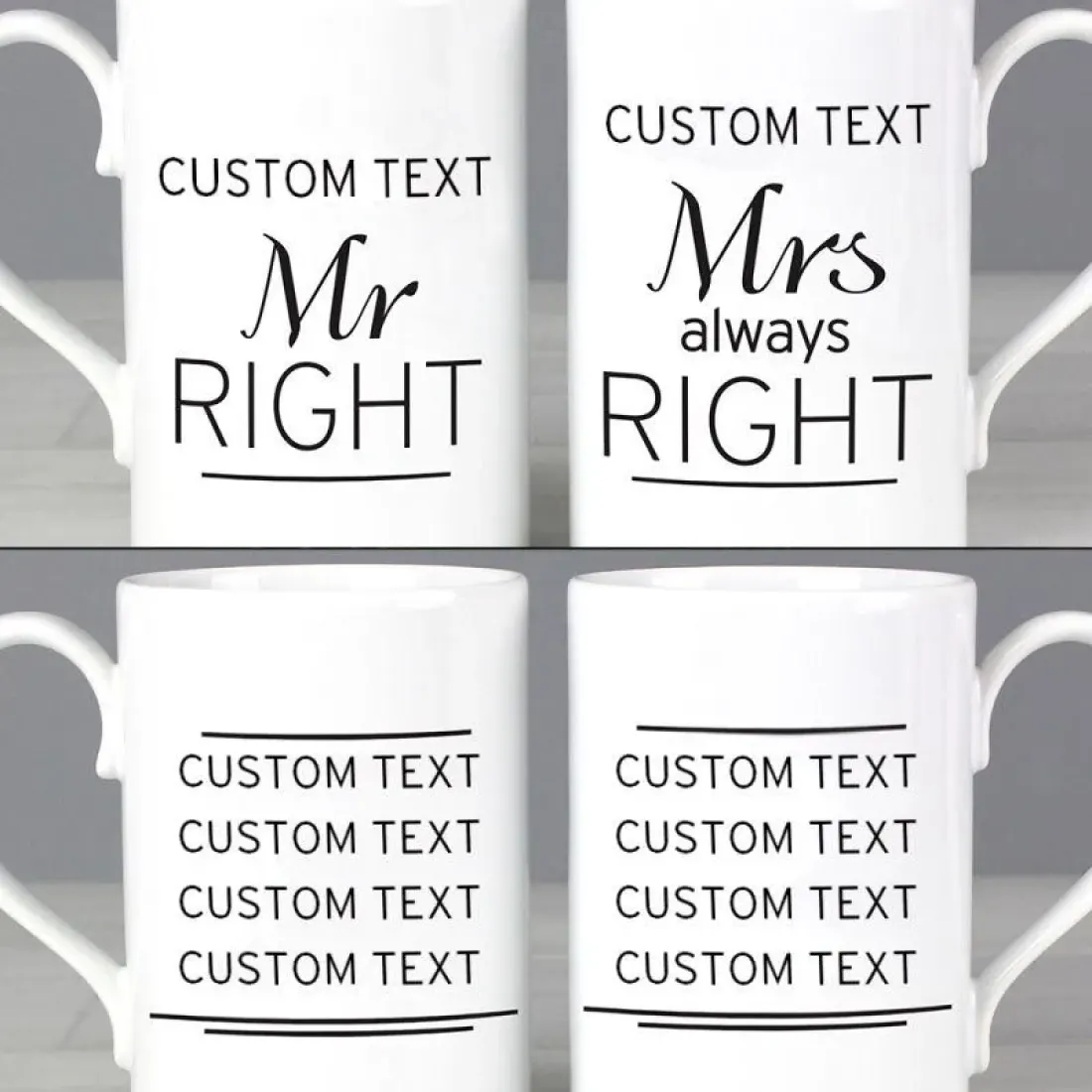 Personalised Anniversary Mug, Couple Coffee Cups, Custom Wedding Gift, Husband Wife Anniversary Present — photo 2