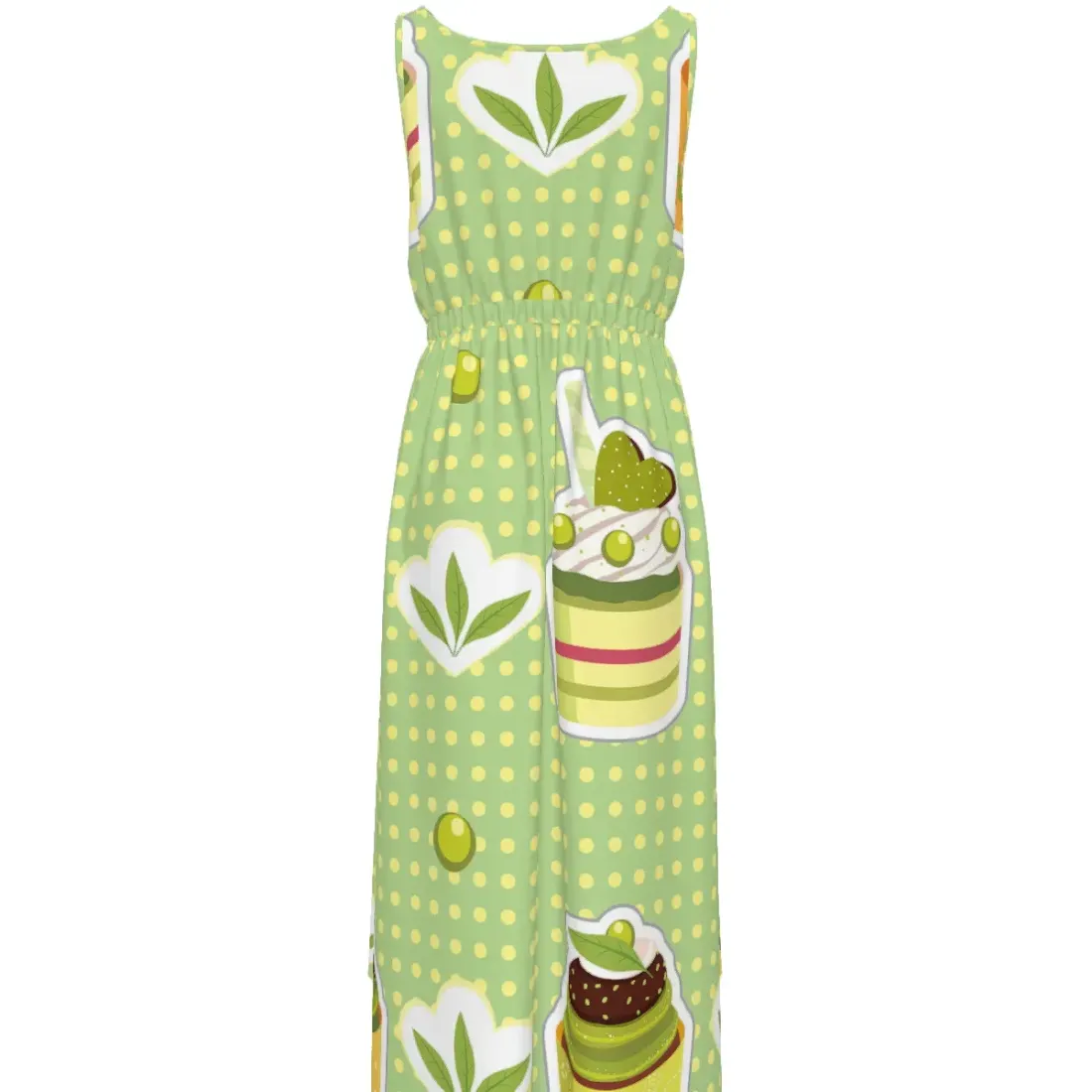 Women's V-Neck Sleeveless High-Low Hem Dress — photo 3