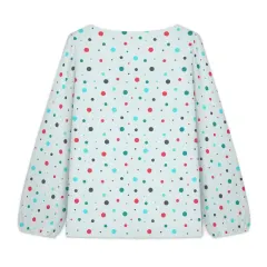 Women's V‑Neck Lantern Long‑Sleeve Blouse thumbnail 4