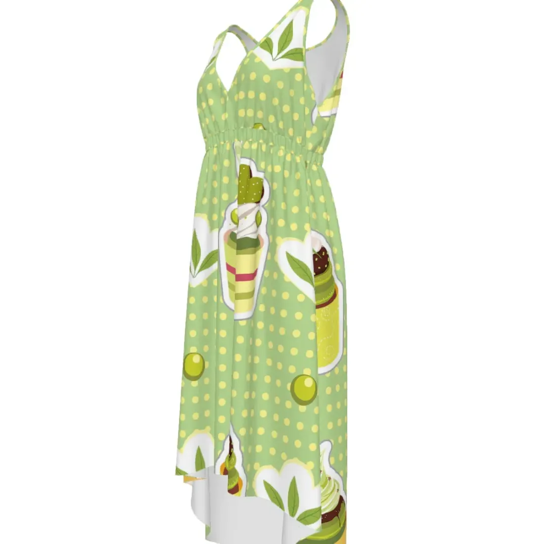 Women's V-Neck Sleeveless High-Low Hem Dress — photo 5