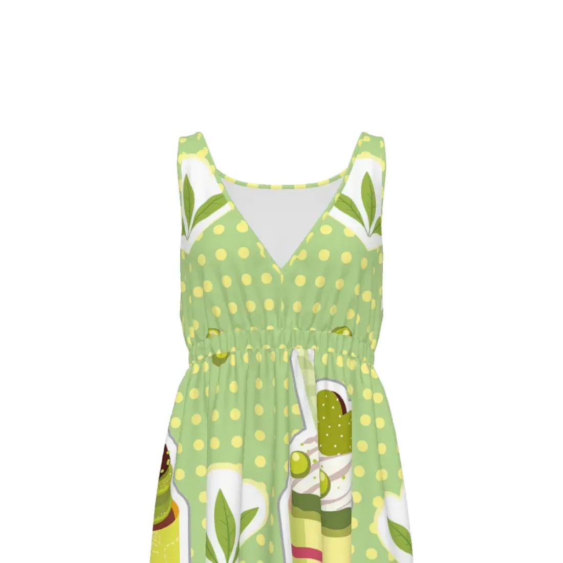 Women's V-Neck Sleeveless High-Low Hem Dress — photo 6