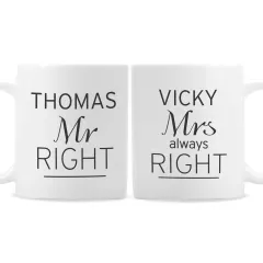Personalised Anniversary Mug, Couple Coffee Cups, Custom Wedding Gift, Husband Wife Anniversary Present thumbnail 4