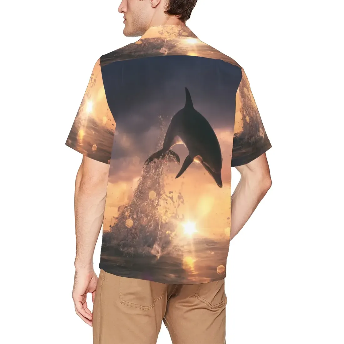 Men's All Over Print Hawaiian Shirt With Chest Pocket(ModelT58) — photo 2
