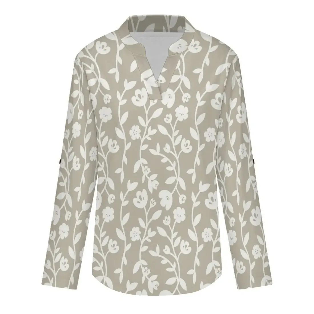 Women's V‑Neck Long‑Sleeve Casual Shirt — photo 3