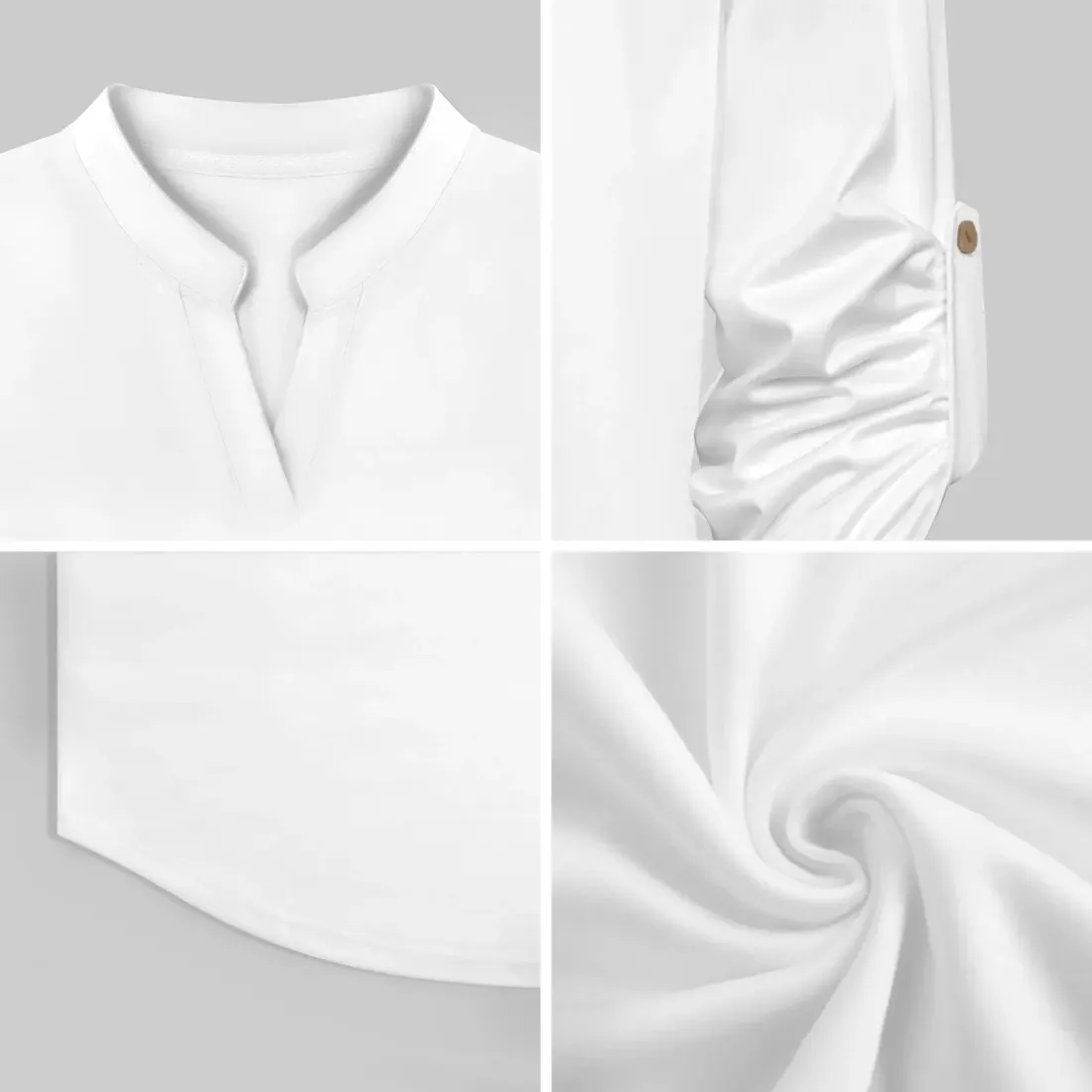 Women's V‑Neck Long‑Sleeve Casual Shirt — photo 5