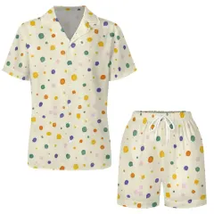 Women's Satin Camp Collar Short Sleeve Pajama Set thumbnail 3