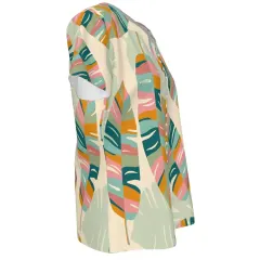 Women's V-Neck Short-Sleeve Button-Down Shirt thumbnail 4