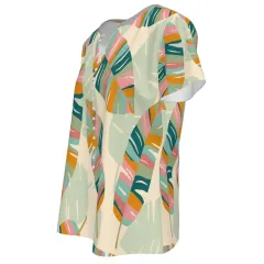 Women's V-Neck Short-Sleeve Button-Down Shirt thumbnail 5