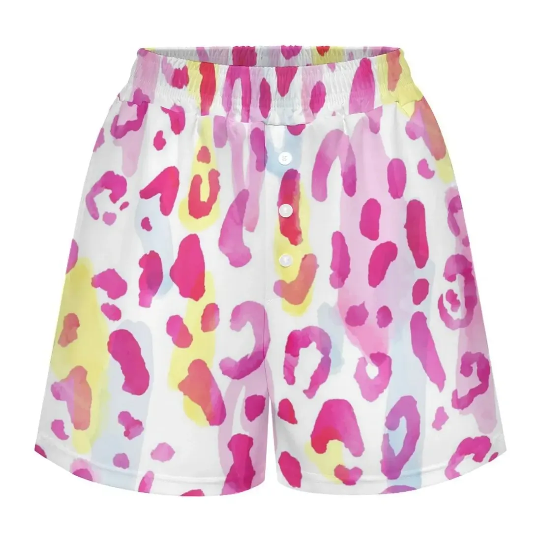 Women's Satin Pajama Shorts with Pockets — photo 3