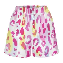 Women's Satin Pajama Shorts with Pockets thumbnail 3