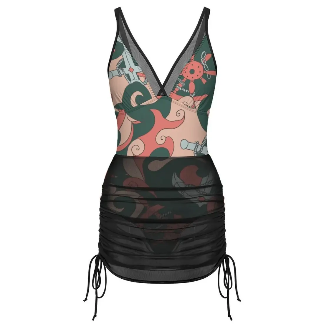 Women's Mesh Plunge One-Piece Swimsuit — photo 4
