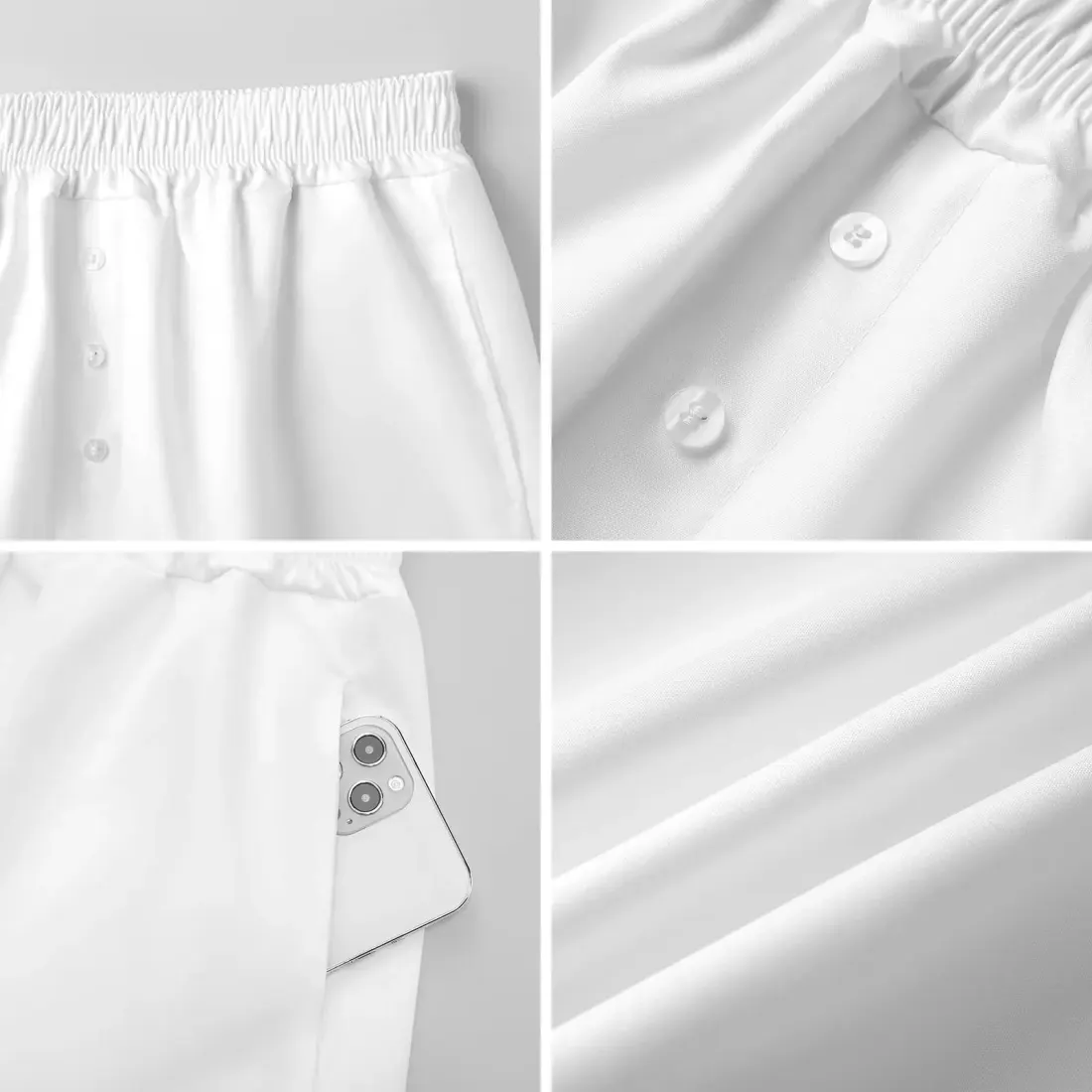 Women's Satin Pajama Shorts with Pockets — photo 5