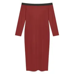 Off-Shoulder Long Sleeve Maxi Dress thumbnail 3