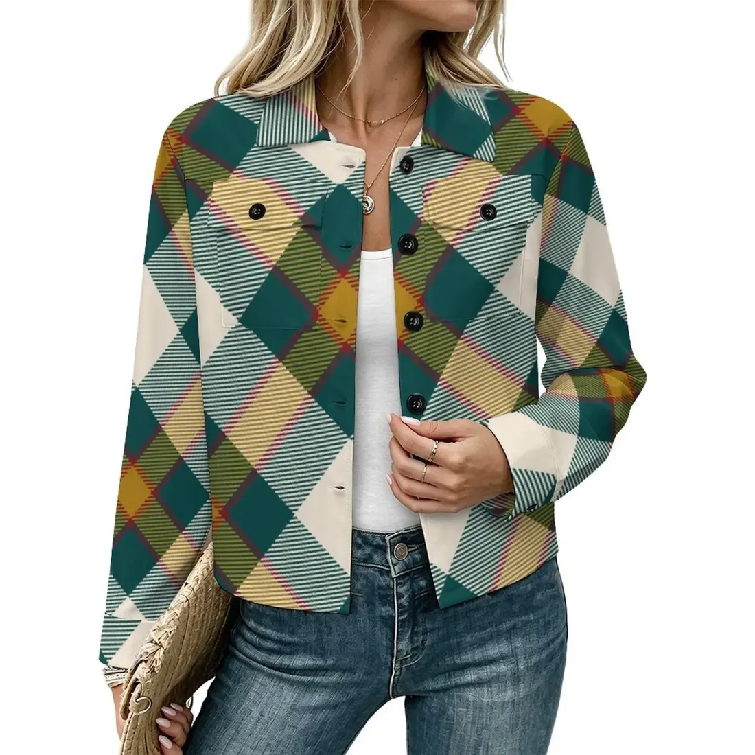 Women's Cropped Shirt Jacket — photo 2