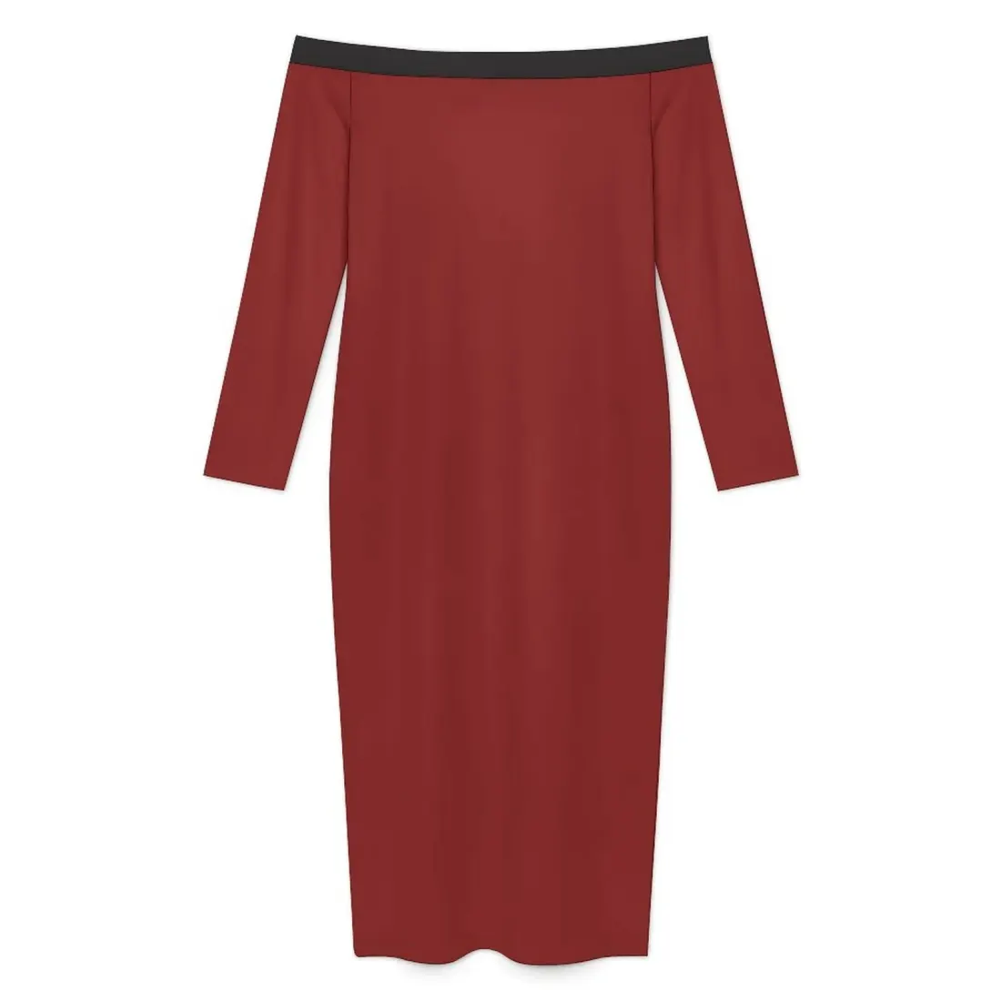 Off-Shoulder Long Sleeve Maxi Dress — photo 4