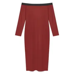 Off-Shoulder Long Sleeve Maxi Dress thumbnail 4