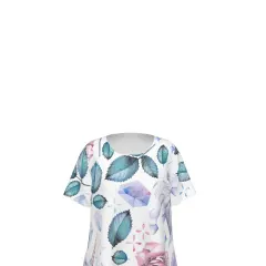 Women's Crew Neck Short Sleeve Dress With Pocket thumbnail 4