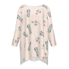 Women's Loose Crew Neck Side Split Top thumbnail 2