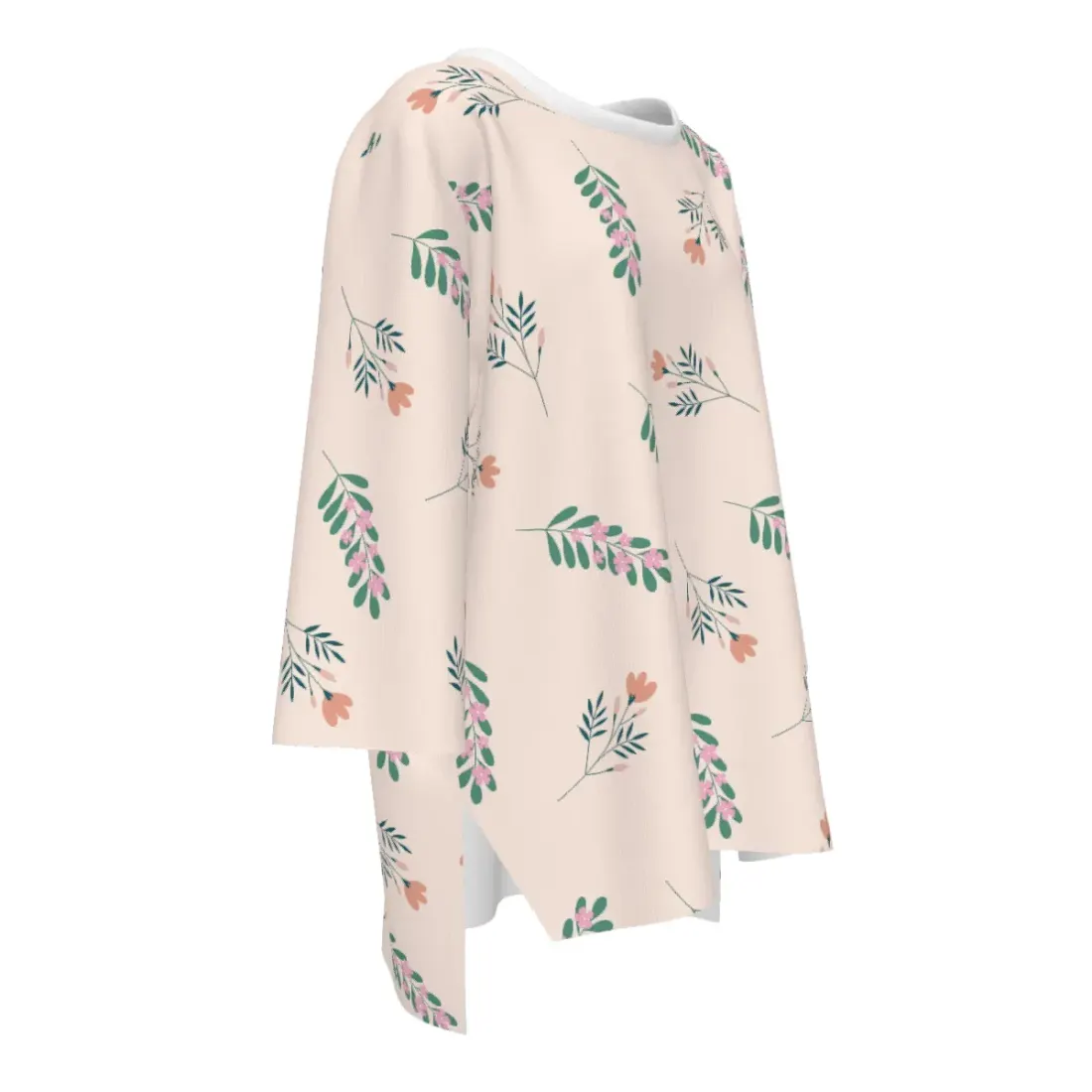 Women's Loose Crew Neck Side Split Top — photo 4