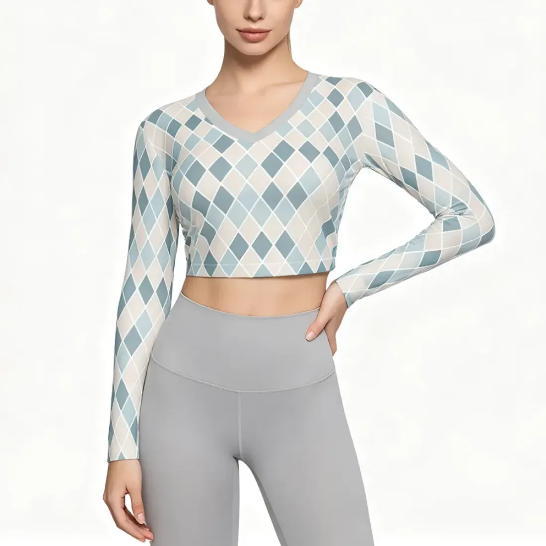 Women's V-Neck Long Sleeve Sun Protection Top