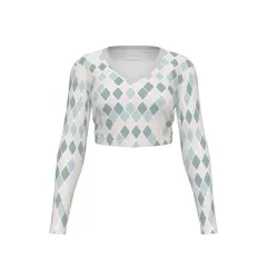 Women's V-Neck Long Sleeve Sun Protection Top thumbnail 2