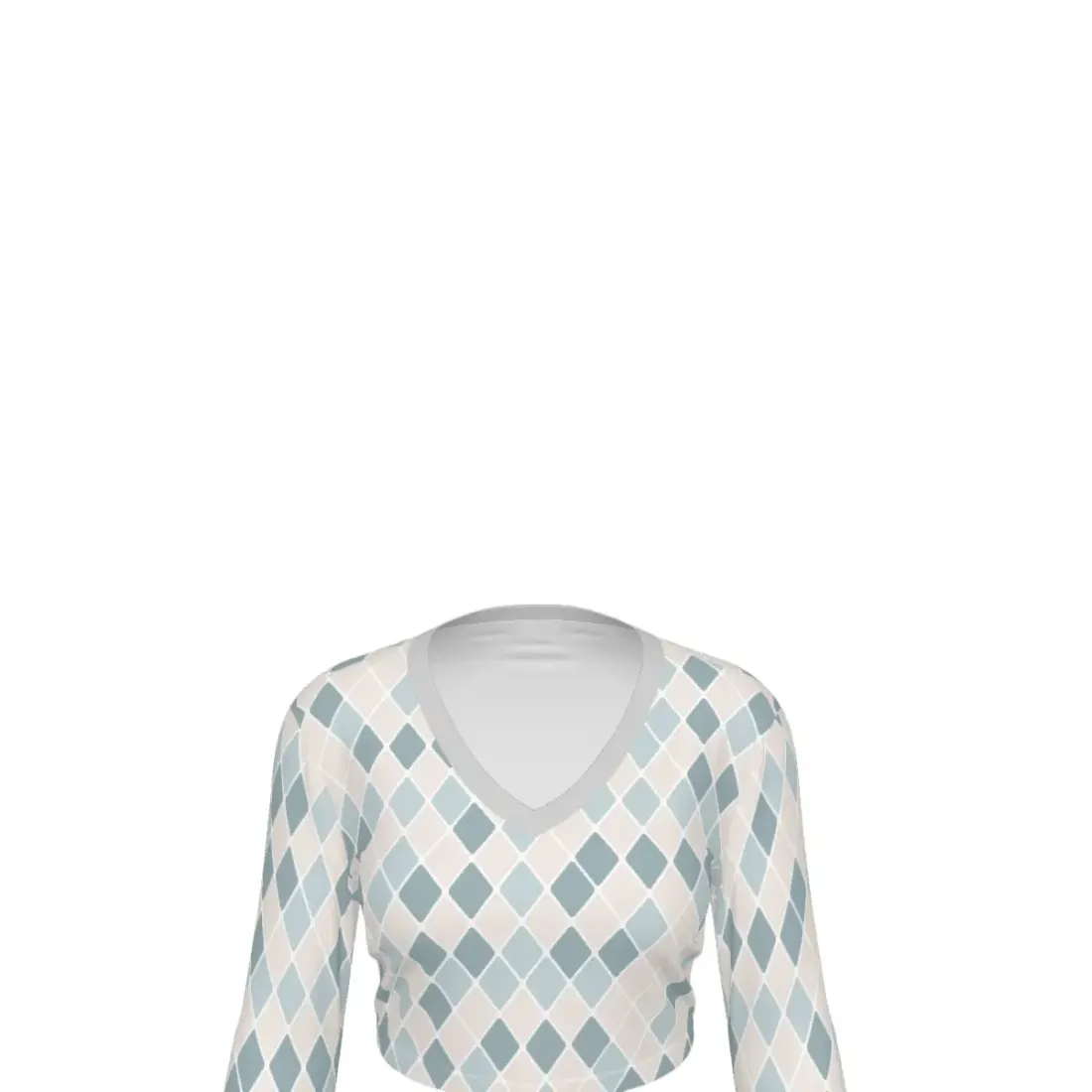 Women's V-Neck Long Sleeve Sun Protection Top — photo 6
