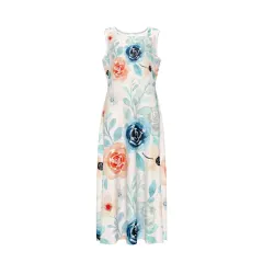 Women's Sleeveless Keyhole Back Midi Dress thumbnail 2