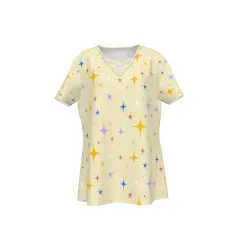 Women's Crisscross V Neck Short Sleeve Shirt thumbnail 2