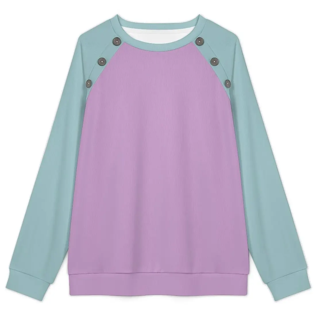 Women's Raglan Long Sleeve Sweatshirt with Buttons — photo 4