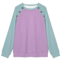 Women's Raglan Long Sleeve Sweatshirt with Buttons thumbnail 4