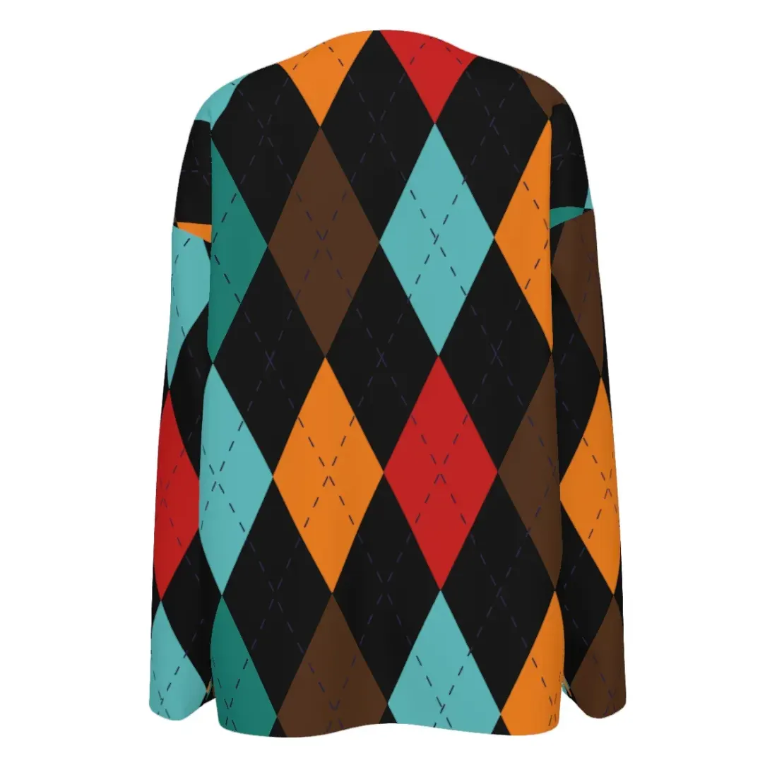 Women's V-Neck Drop Shoulder Long Sleeve Top — photo 3
