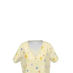 Women's Crisscross V Neck Short Sleeve Shirt thumbnail 6