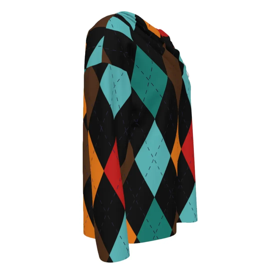 Women's V-Neck Drop Shoulder Long Sleeve Top — photo 4