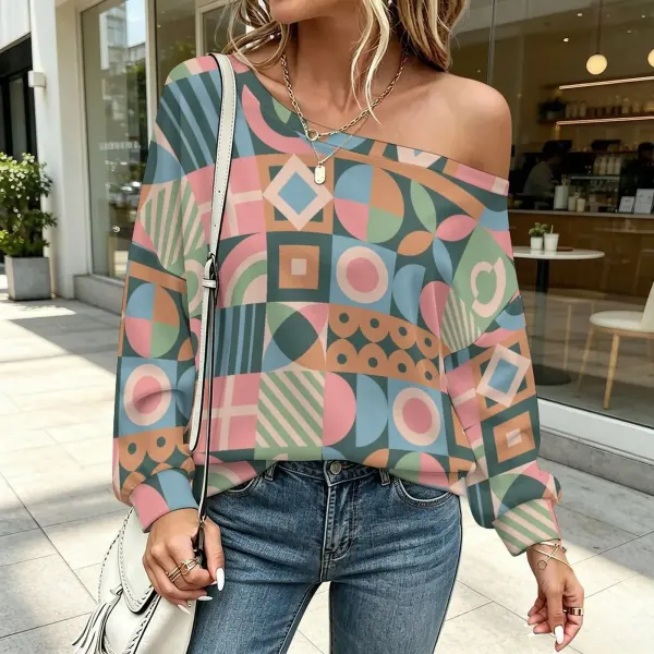 Women's Off-shoulder Long Sleeve Sweatshirt