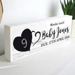 Personalised Rustic Wedding Countdown Sign, Wooden Chalkboard Mantel Decor, Mr and Mrs Keepsake thumbnail 3